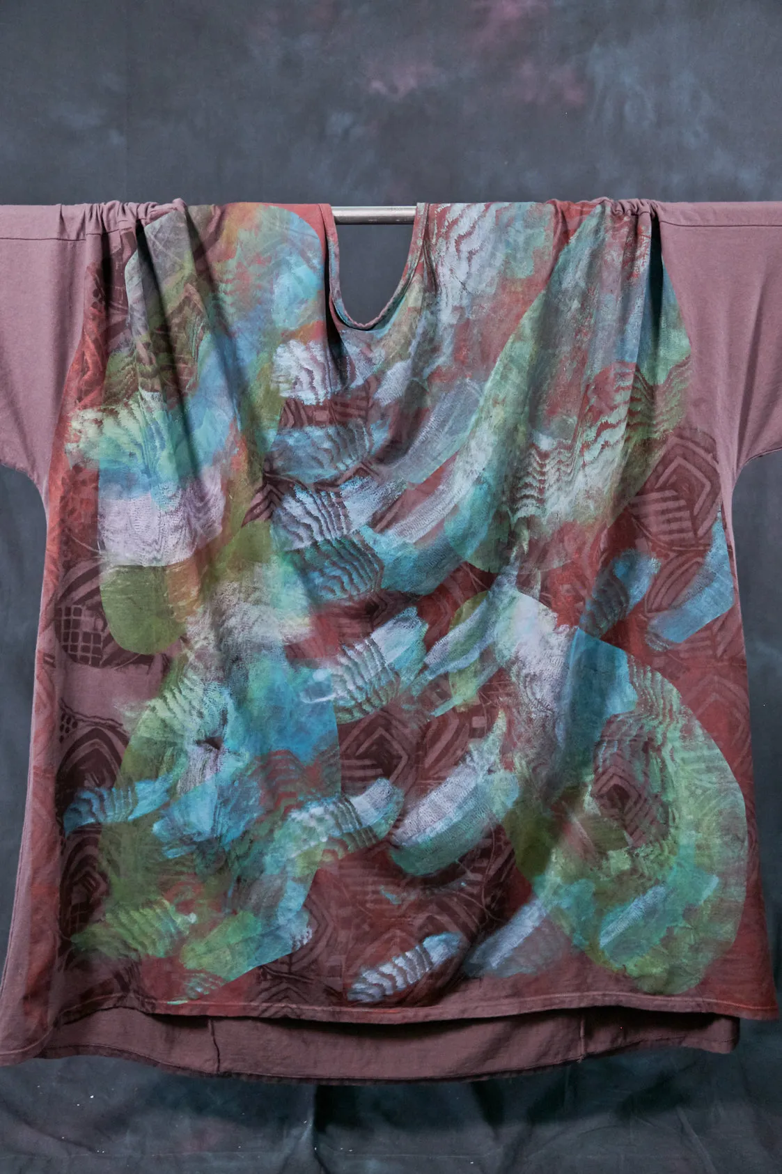 1255 Art Tunic Flint- Patina Lepidoptera
