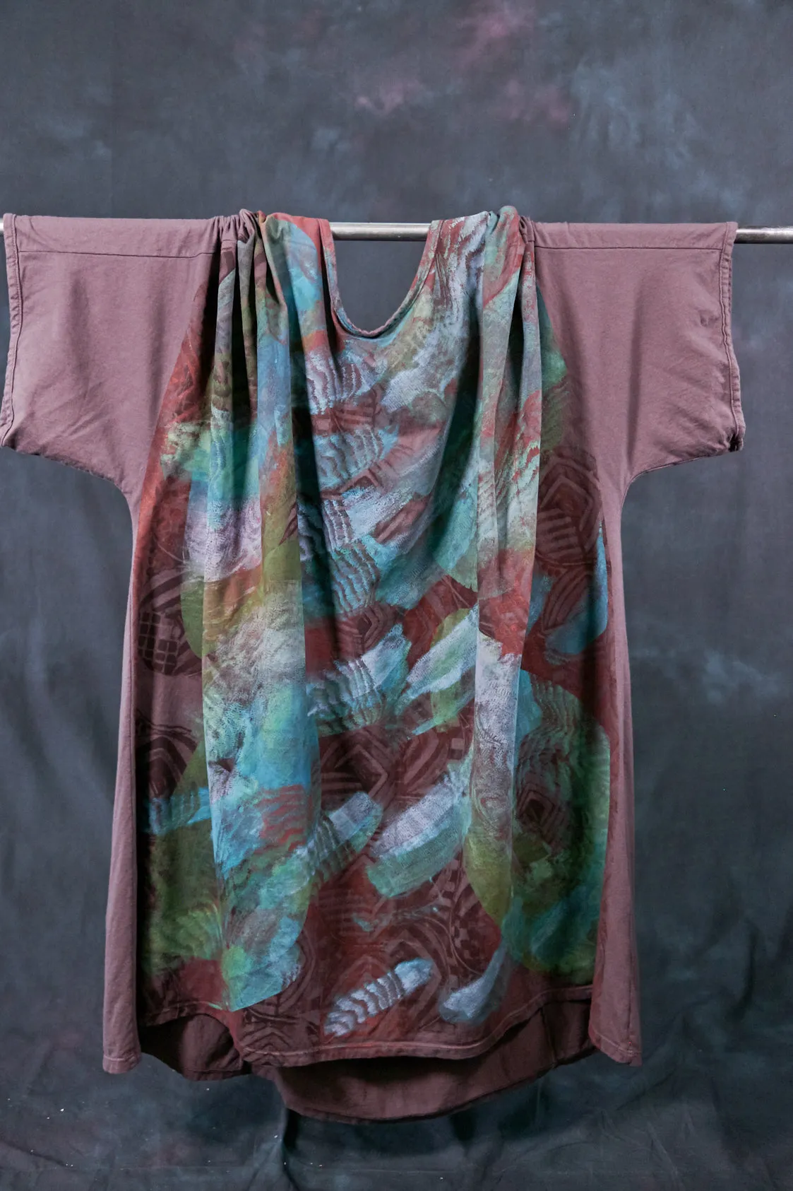 1255 Art Tunic Flint- Patina Lepidoptera