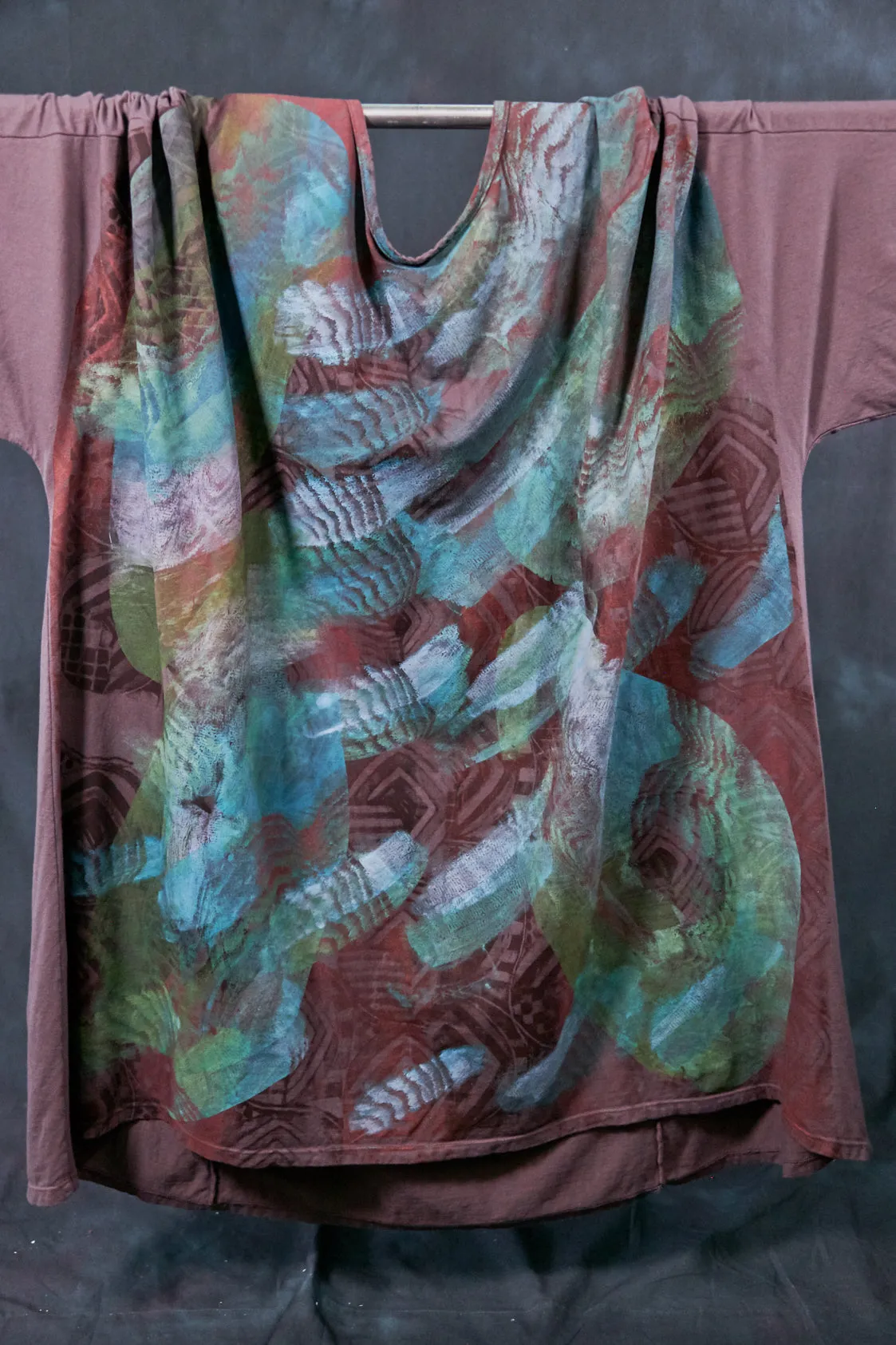 1255 Art Tunic Flint- Patina Lepidoptera