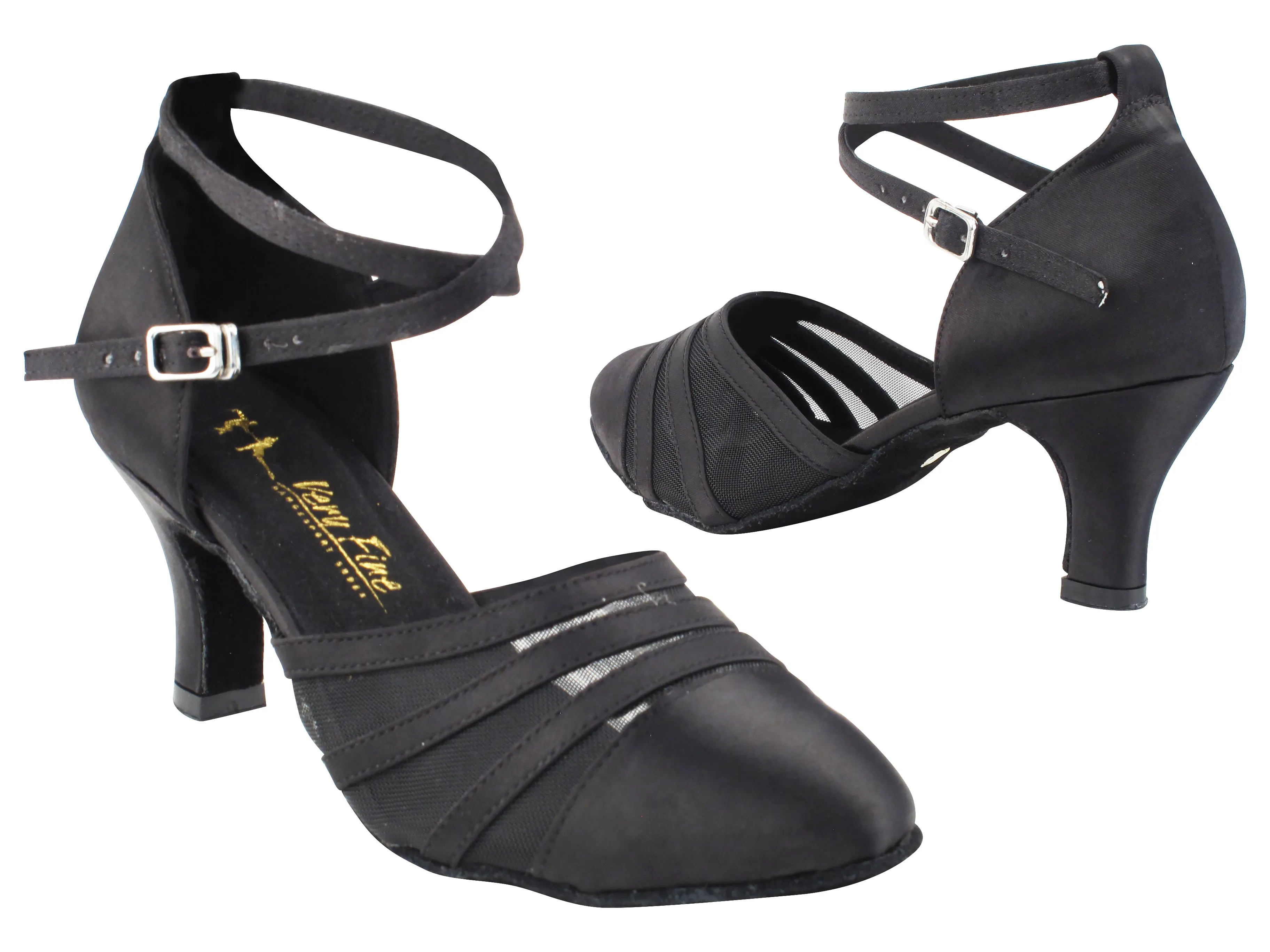7892LEDSS Black Satin & Black Mesh