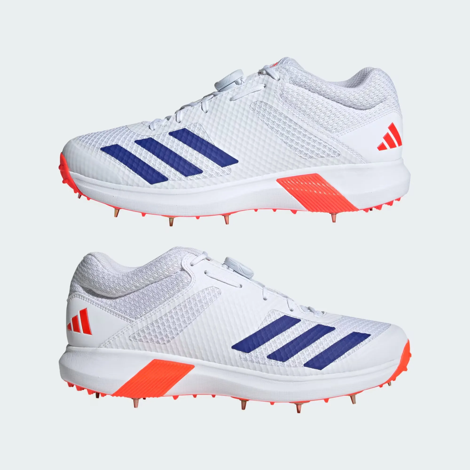 Adidas Adipower Vector Mid 20 Men's Cricket Shoe | Cloud White/Lucid Blue/Solar Red