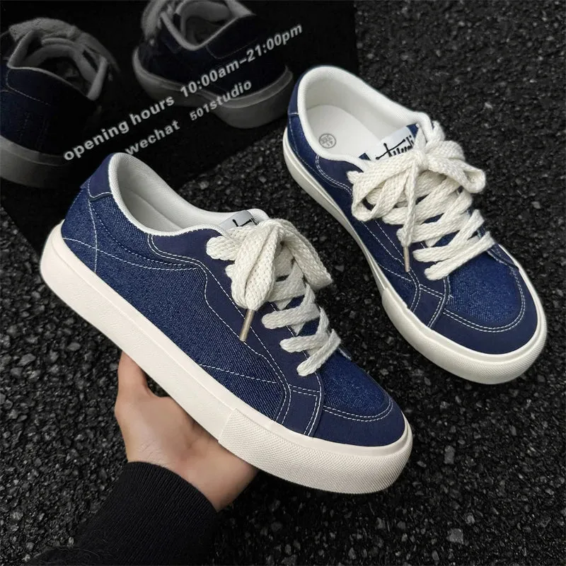 ADVBRIDGE  -  Spring and Autumn New Men's Street Solid Color National Tide Canvas Shoes Low Top Men's Shoes Women's Shoes Couple Shoes