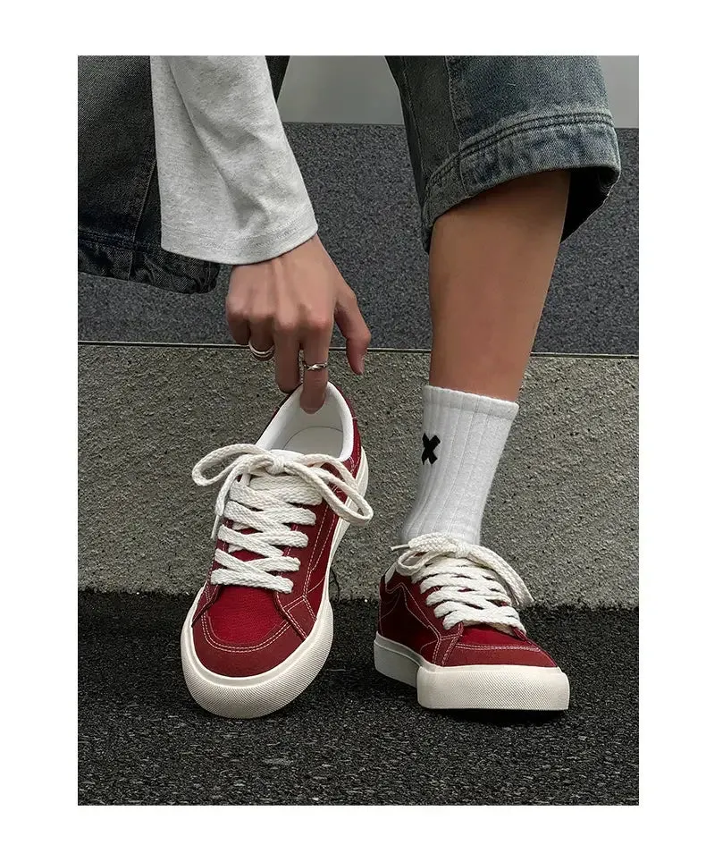 ADVBRIDGE  -  Spring and Autumn New Men's Street Solid Color National Tide Canvas Shoes Low Top Men's Shoes Women's Shoes Couple Shoes