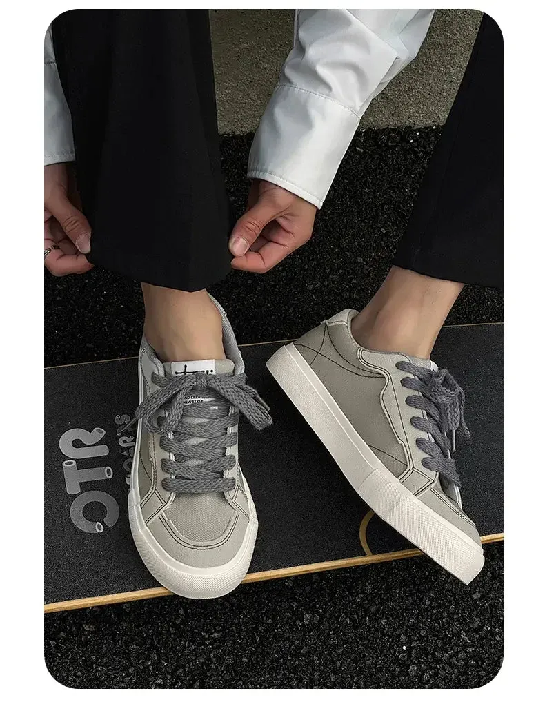ADVBRIDGE  -  Spring and Autumn New Men's Street Solid Color National Tide Canvas Shoes Low Top Men's Shoes Women's Shoes Couple Shoes