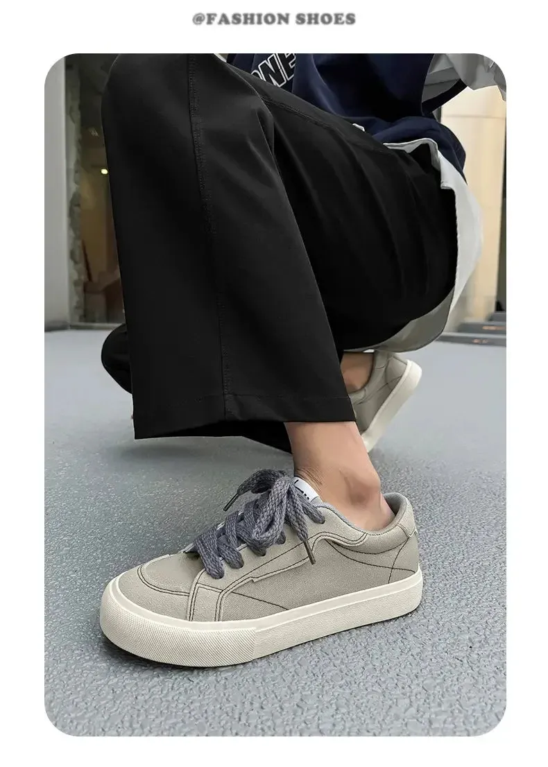 ADVBRIDGE  -  Spring and Autumn New Men's Street Solid Color National Tide Canvas Shoes Low Top Men's Shoes Women's Shoes Couple Shoes