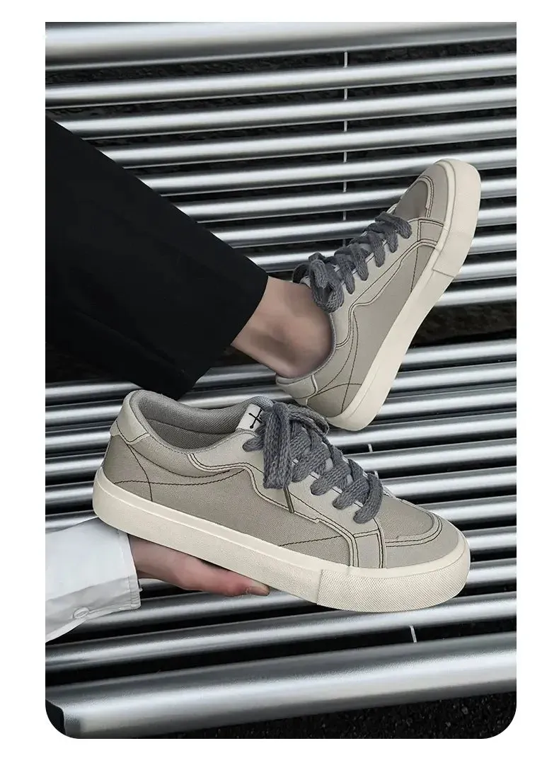ADVBRIDGE  -  Spring and Autumn New Men's Street Solid Color National Tide Canvas Shoes Low Top Men's Shoes Women's Shoes Couple Shoes
