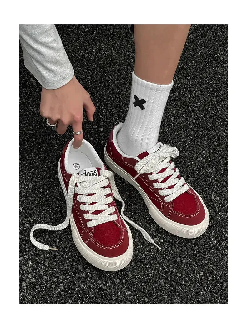 ADVBRIDGE  -  Spring and Autumn New Men's Street Solid Color National Tide Canvas Shoes Low Top Men's Shoes Women's Shoes Couple Shoes