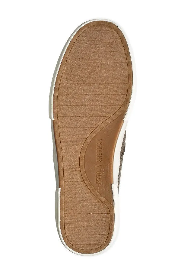 Ben Sherman Bristol Lace-up Sneaker In Brown Canvas