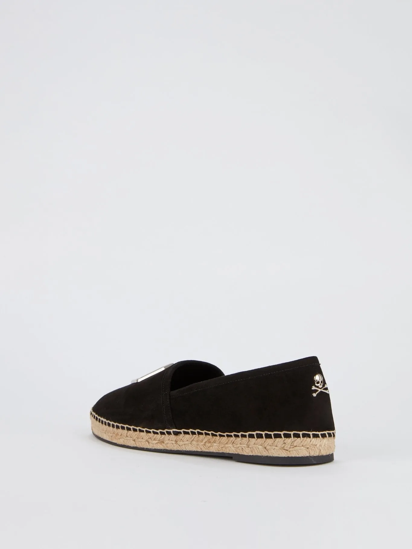 Black Monogram Embellished Espadrilles