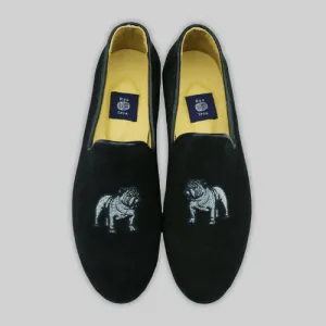 Bulldog Embroidered Loafers