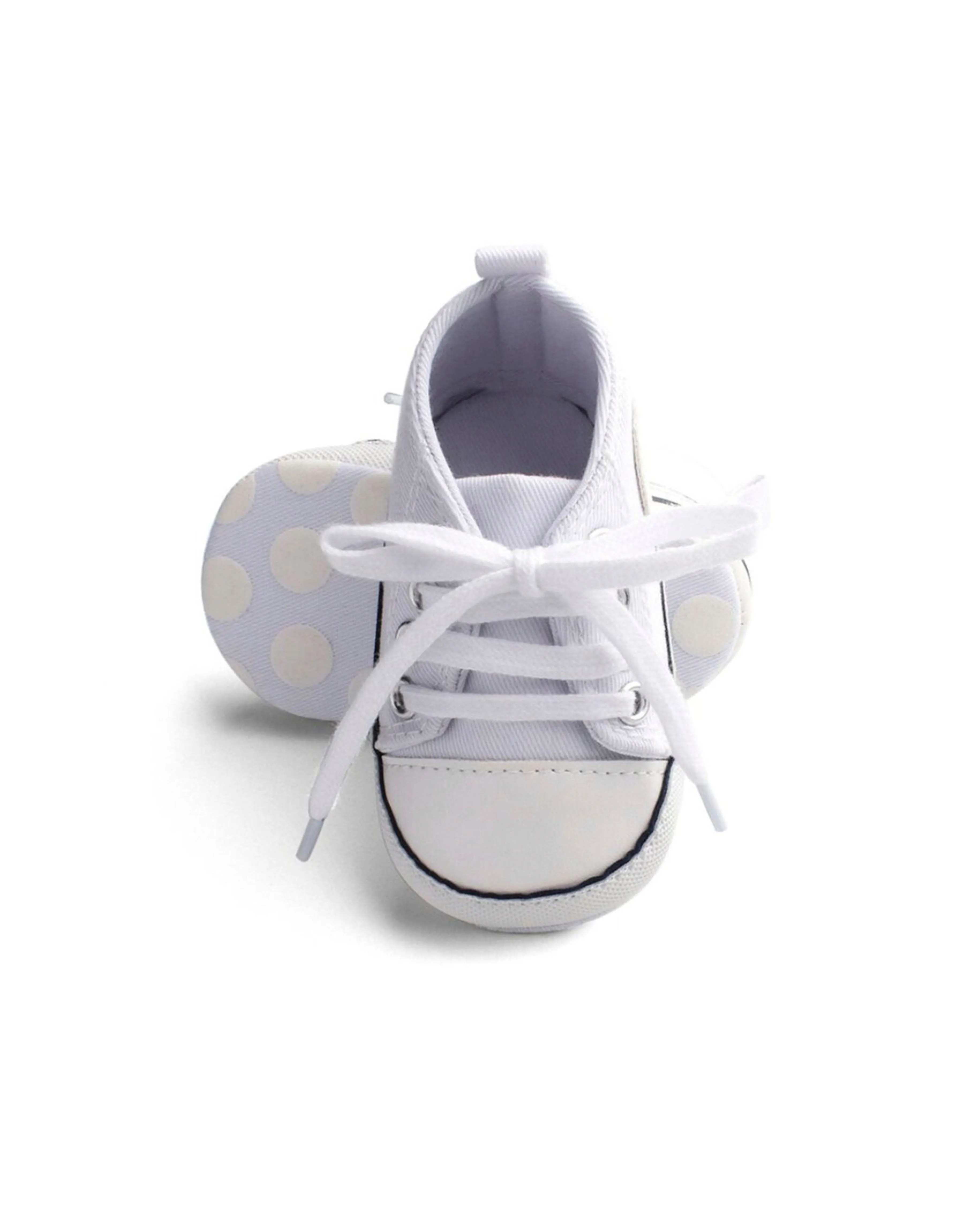 Canvas Sports Sneakers Newborn Baby First Walkers Shoes - White
