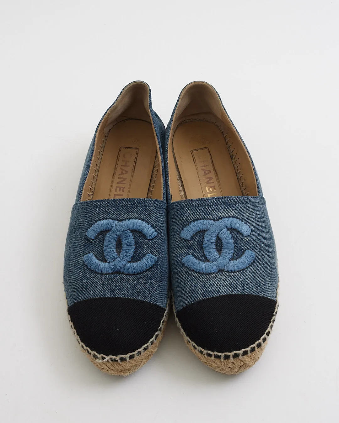 Chanel Blue Denim Blue Espadrilles- 39