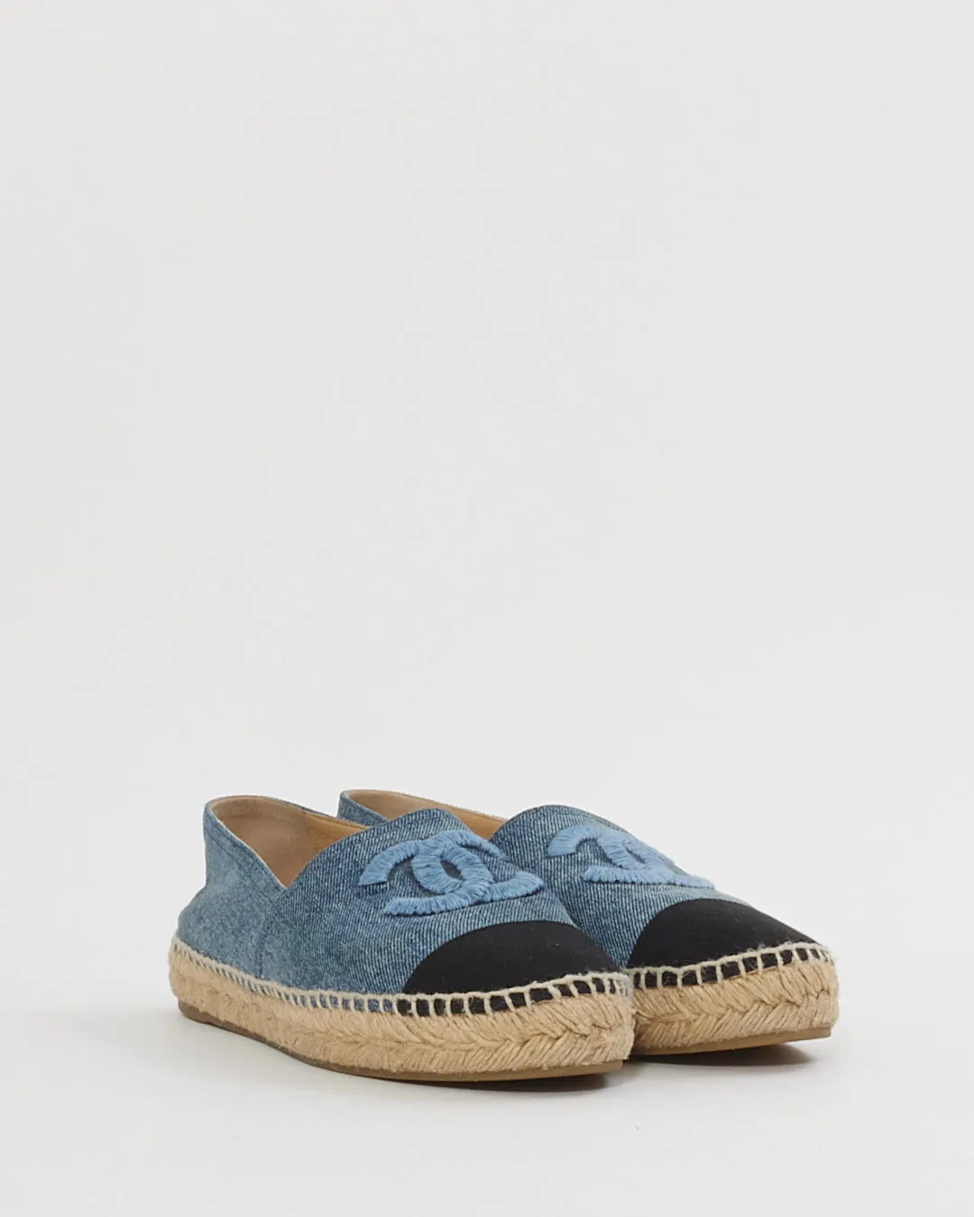 Chanel Blue Denim Blue Espadrilles- 39