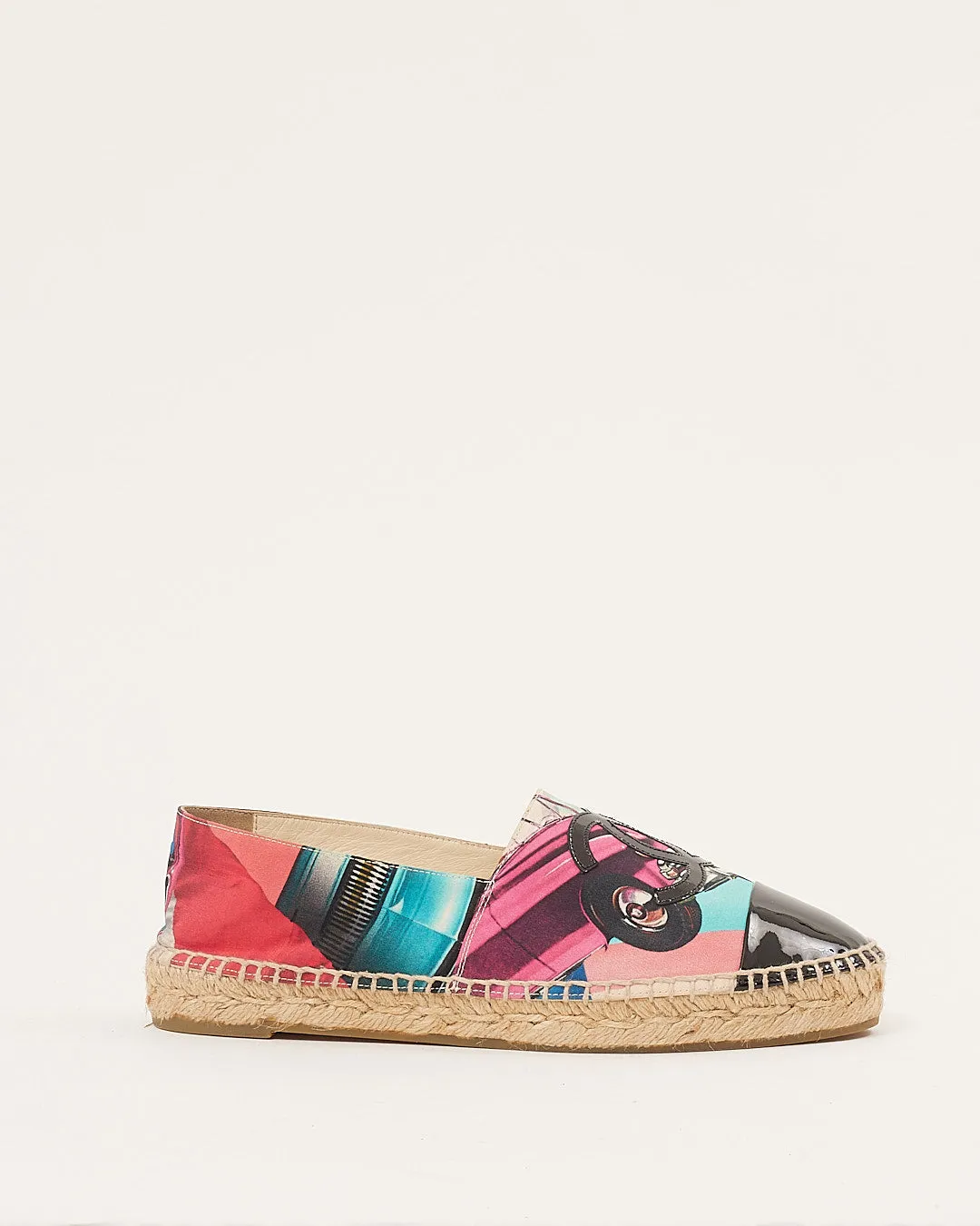 Chanel Multicolor CC Car Print Espadrilles - 38