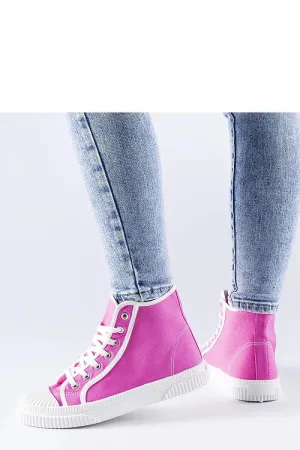 Dark pink high top sneakers