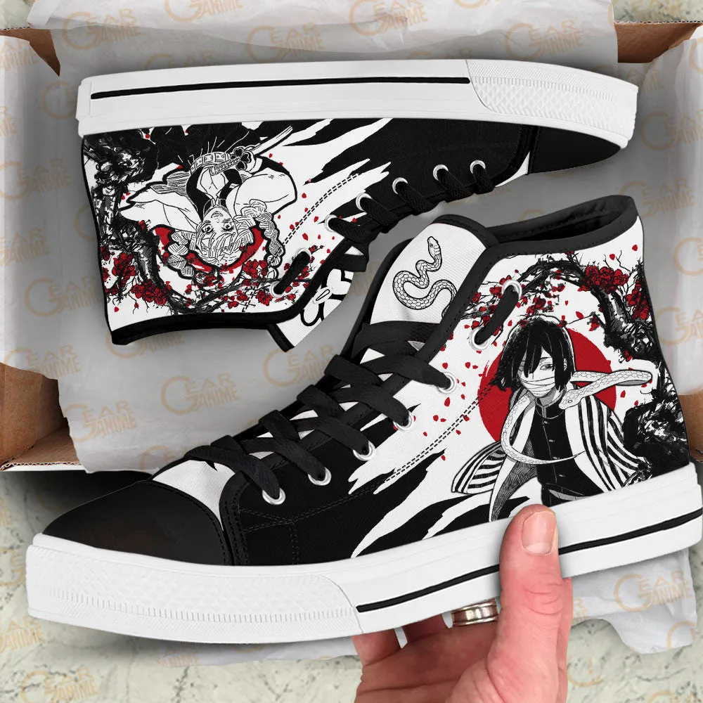 Demon Slayer Shoes Obanai Mitsuri High Top Shoes