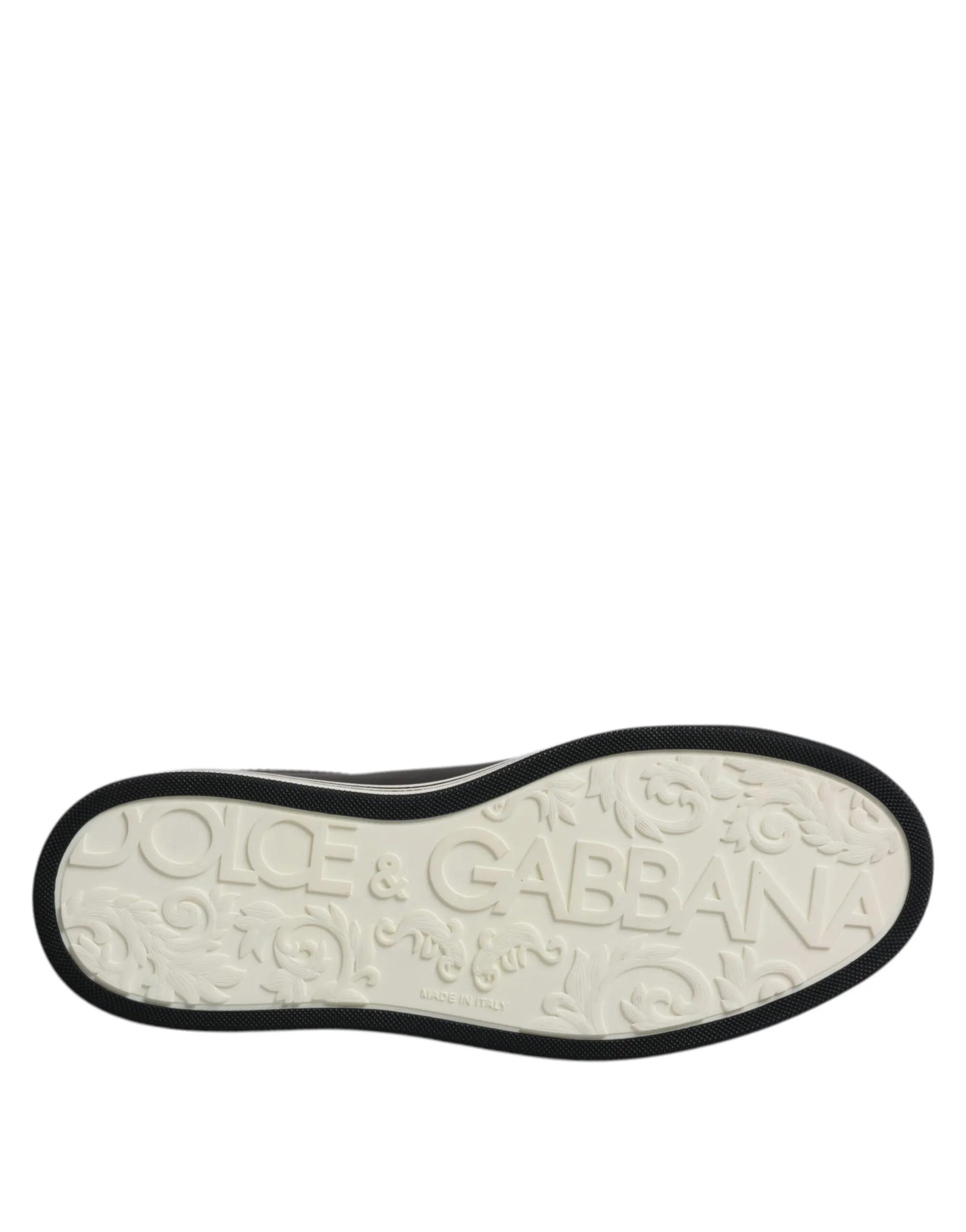 Dolce & Gabbana Black Leather Low Top Men Sneakers Shoes