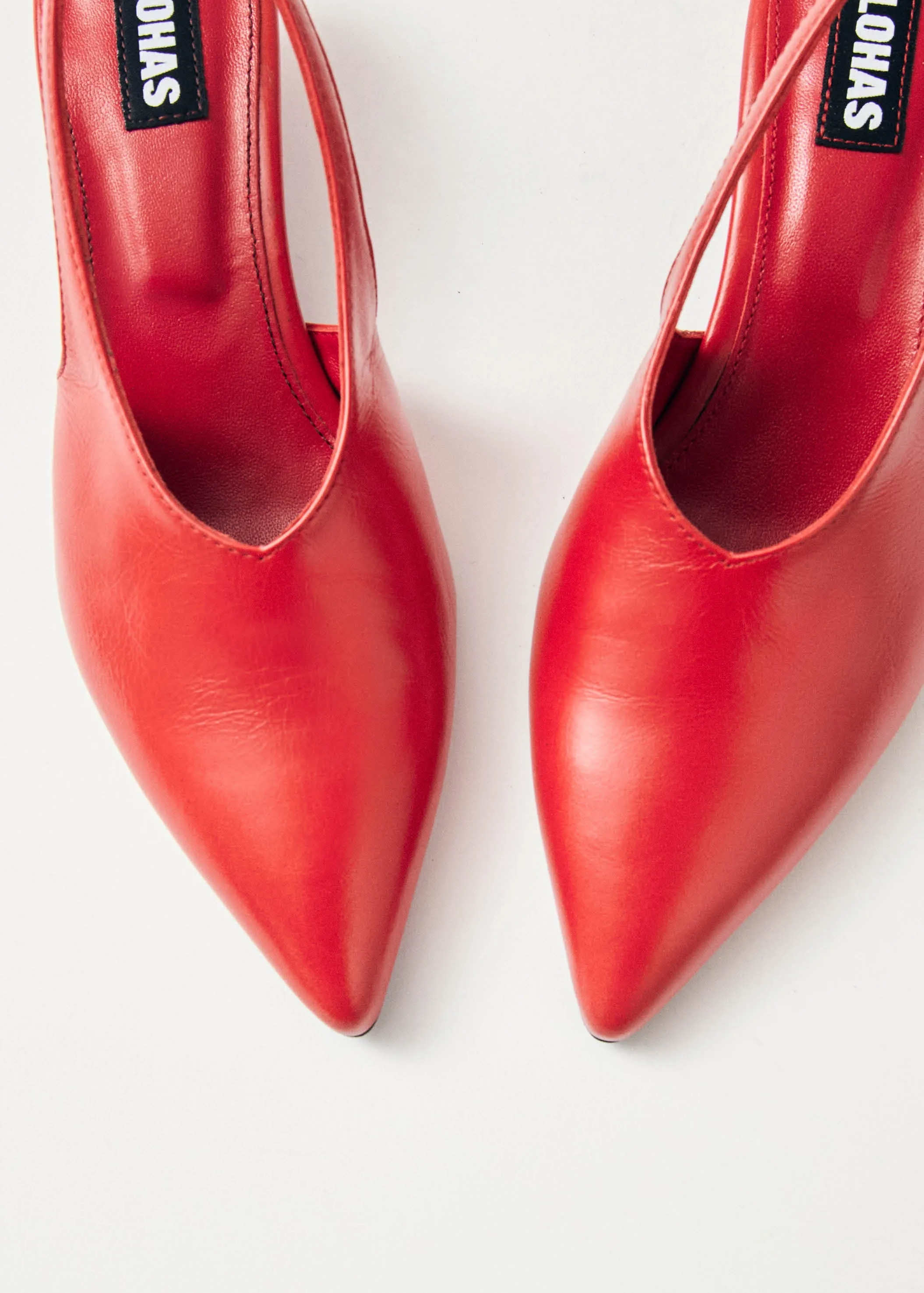 Eros Leather Pumps Red