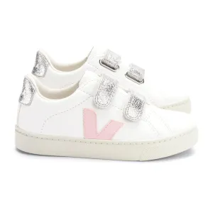 Esplar White Petal Silver Velcro Sneaker