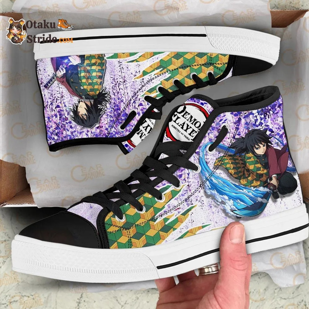 Giyu Tomioka High Top Shoes Wisteria
