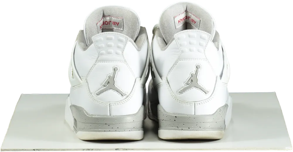 Jordan White Air Jordan 4 Retro Trainers UK 7