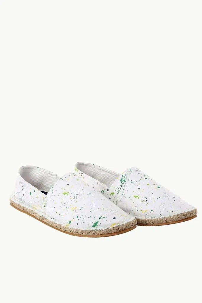 Knit Paint Overall Print Espadrilles