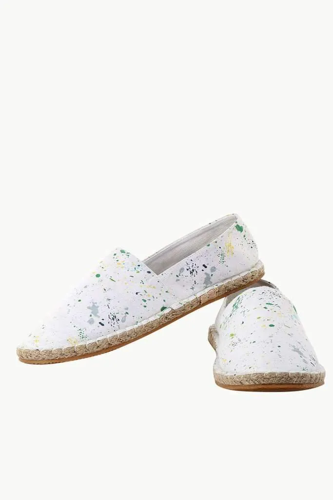 Knit Paint Overall Print Espadrilles