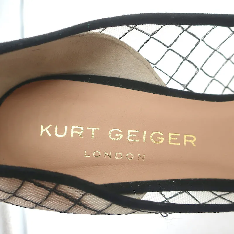 Kurt Geiger Britton Mesh Pumps Nude Size 37.5 Pointed Toe Heels