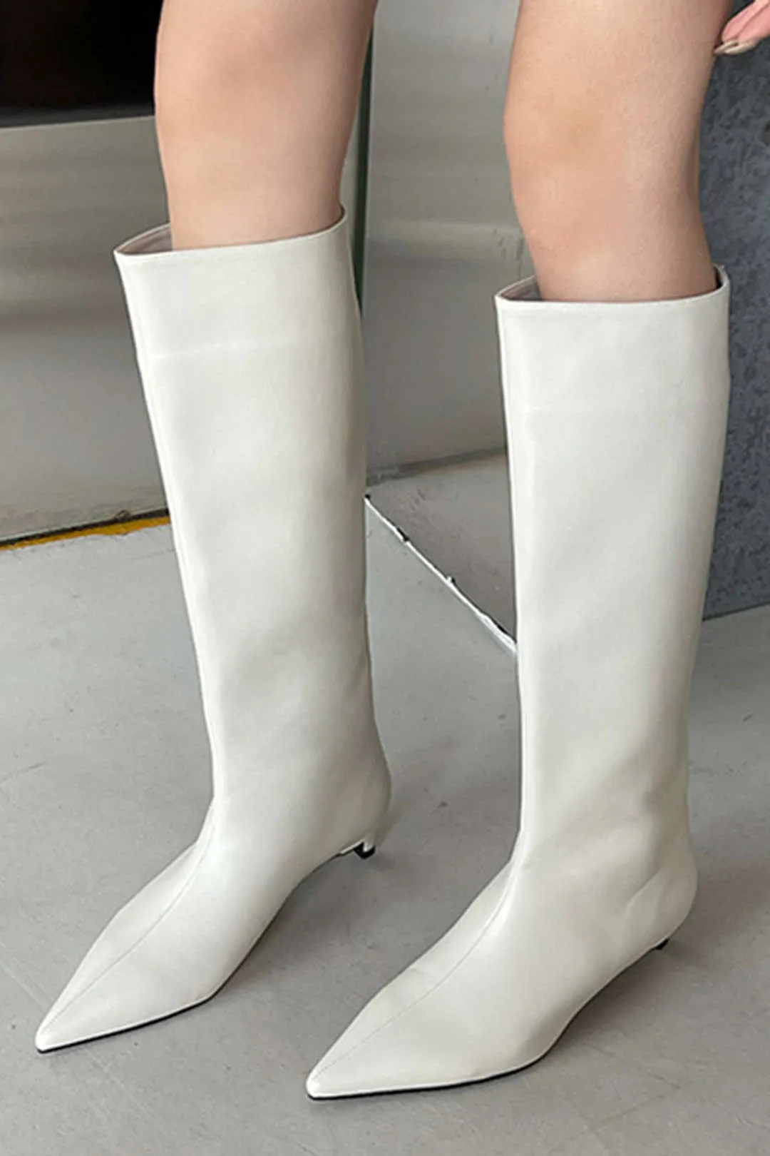 Lily - Sleek Thin Heel Woman's Knee High Mid Calf Boots