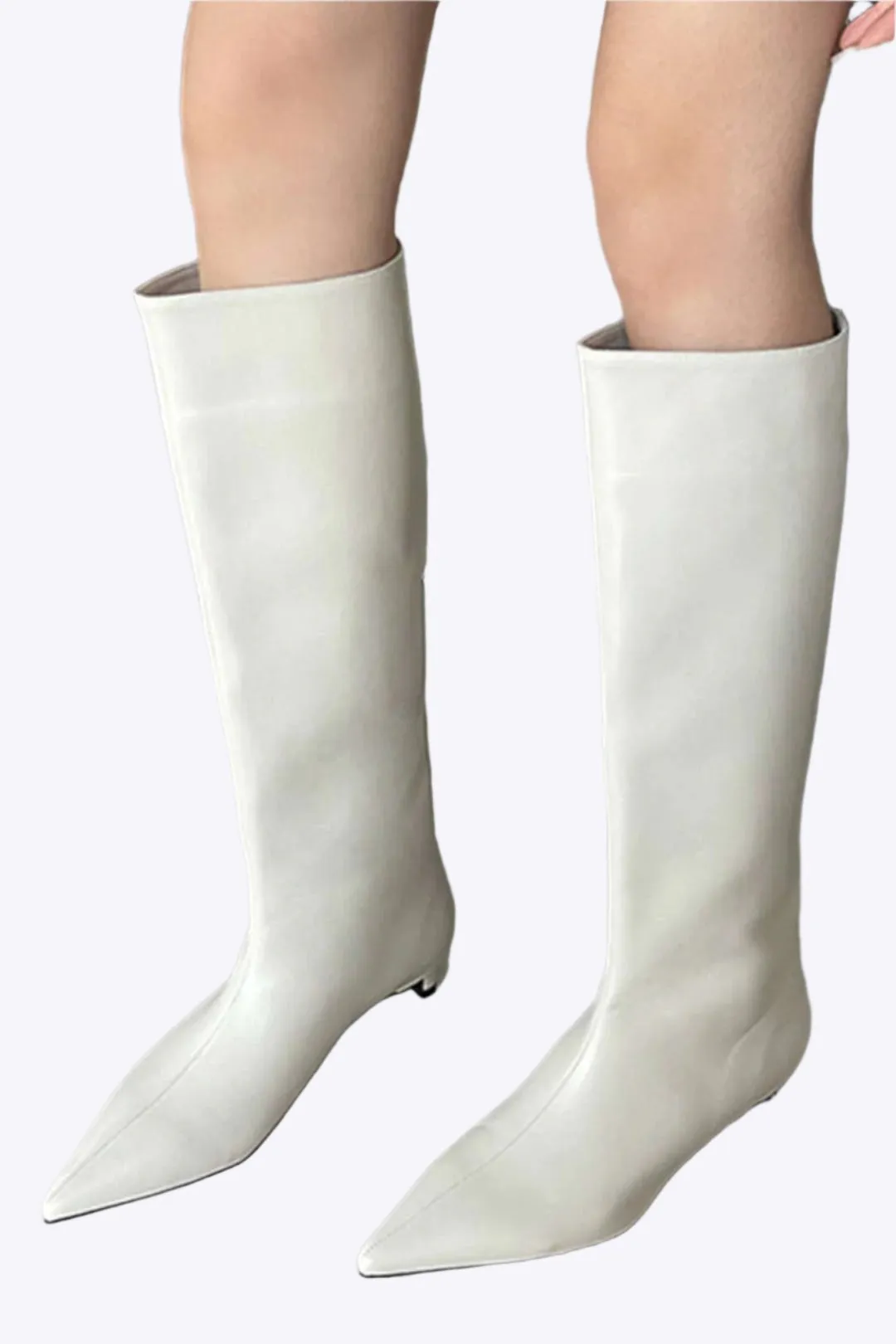 Lily - Sleek Thin Heel Woman's Knee High Mid Calf Boots