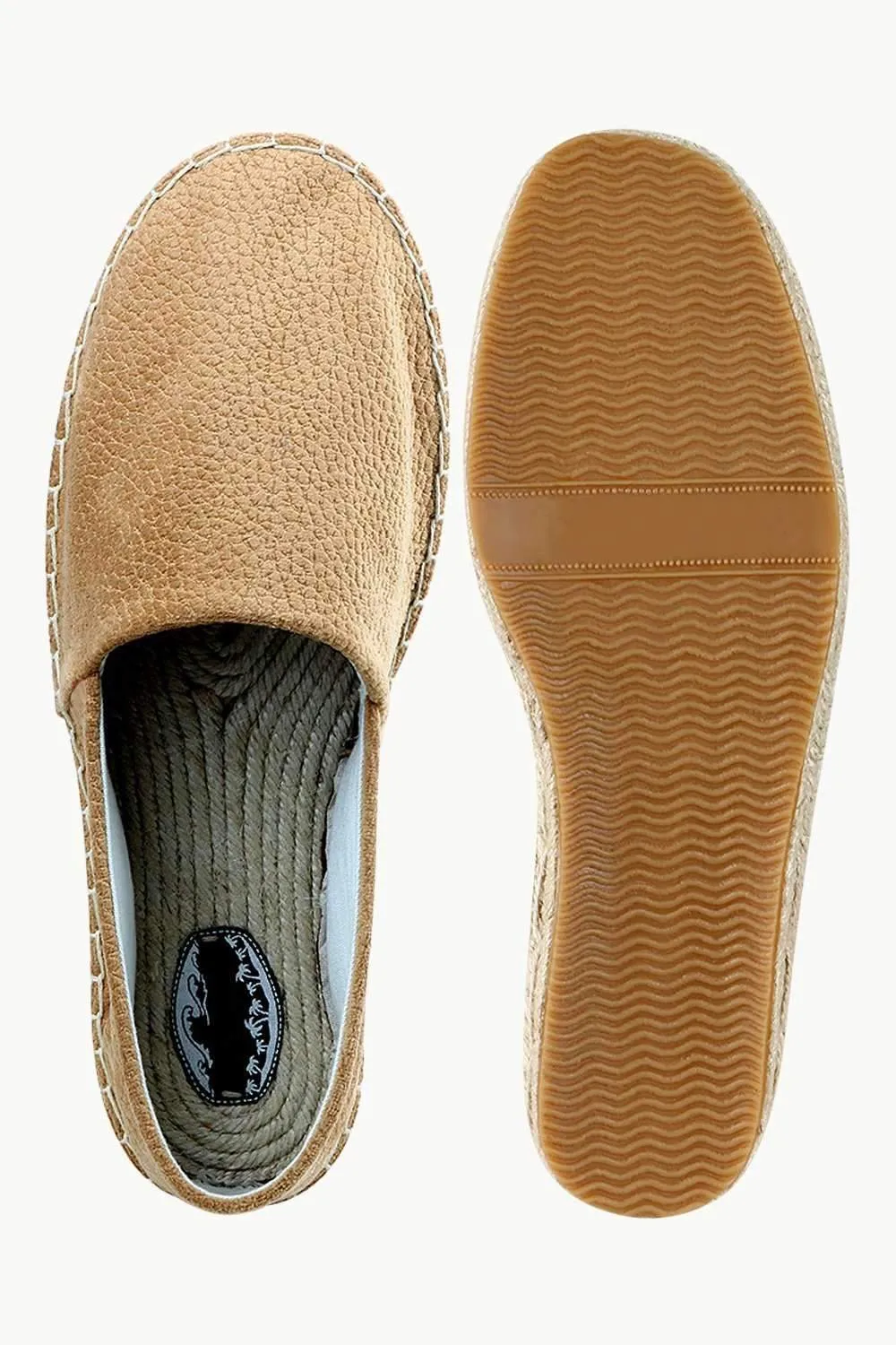 Men's Suede Tan Espadrilles
