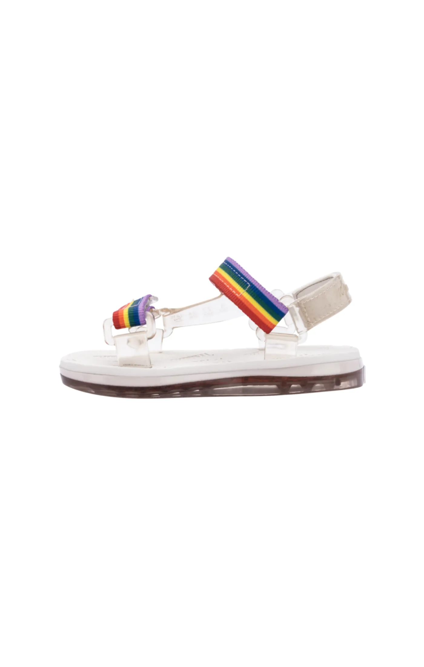 Mini Melissa Papete   Rider BB - Beige / Beige / Rainbow