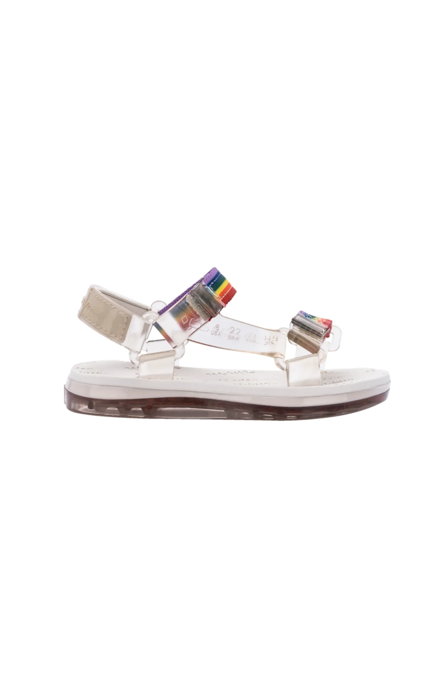 Mini Melissa Papete   Rider BB - Beige / Beige / Rainbow