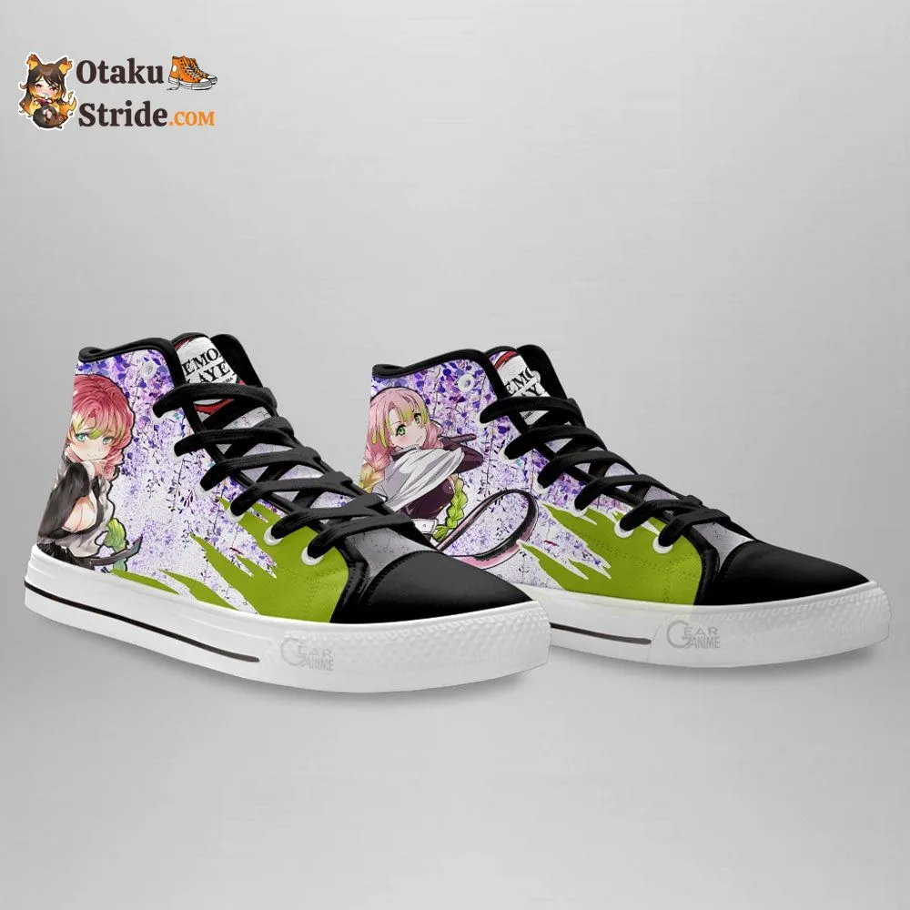 Mitsuri Kanroji High Top Shoes Sneakers Wisteria Style
