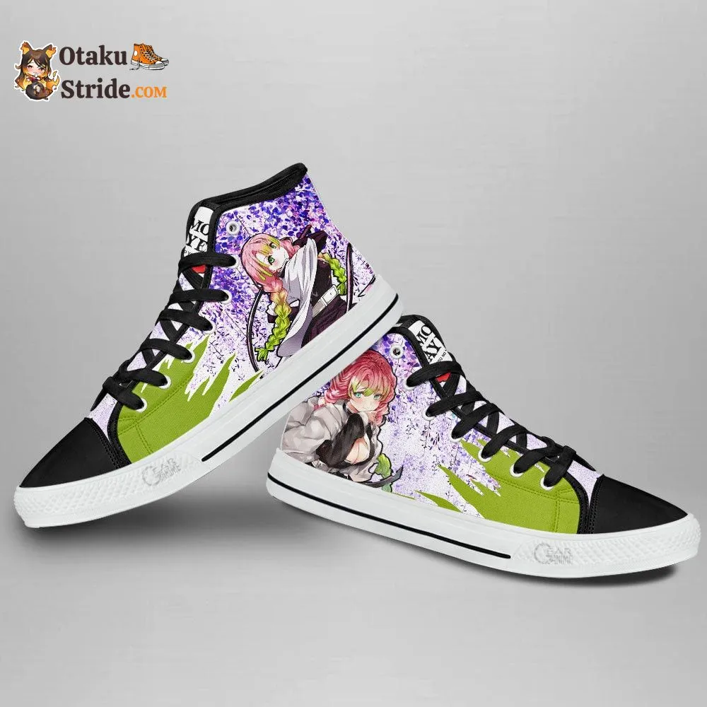 Mitsuri Kanroji High Top Shoes Sneakers Wisteria Style