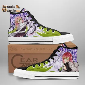 Mitsuri Kanroji High Top Shoes Sneakers Wisteria Style