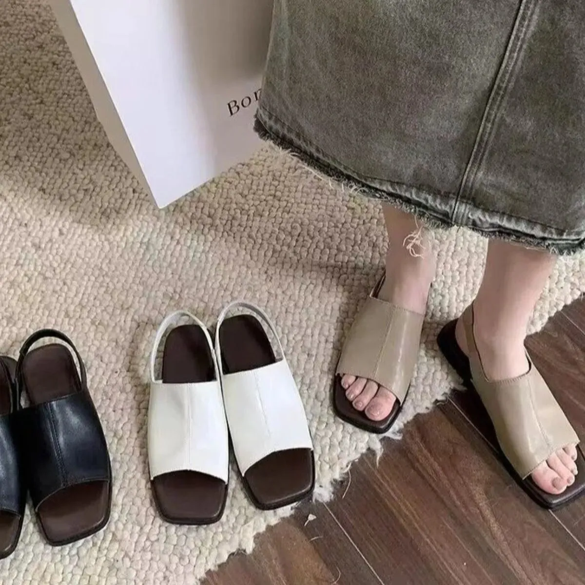Open Toe Flats Sandals