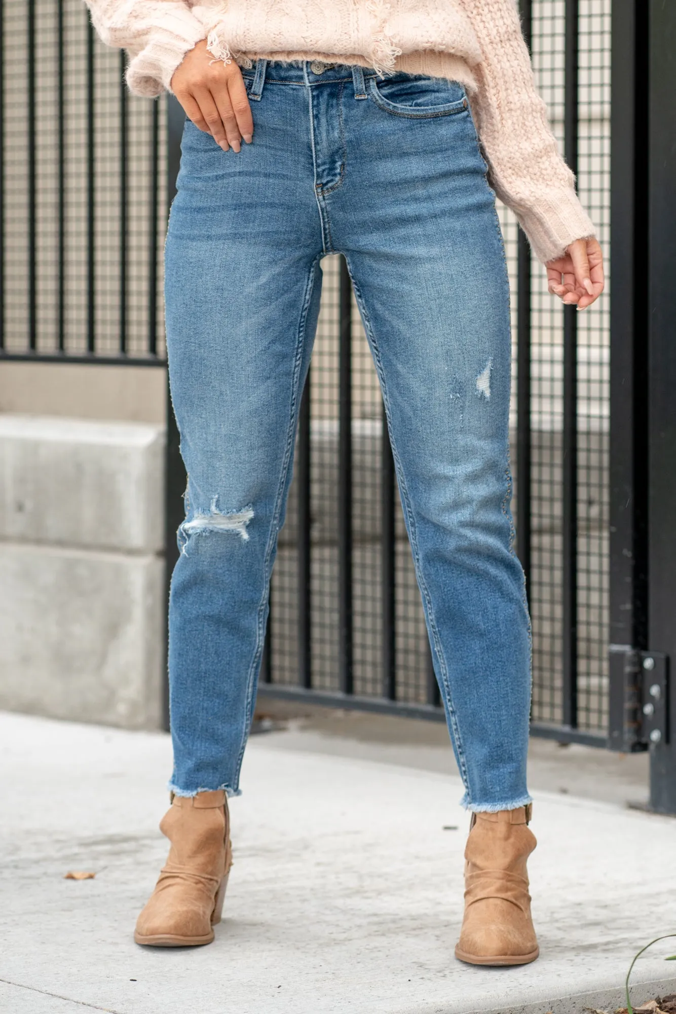 Plus Size Howdy High Waist Boyfriend