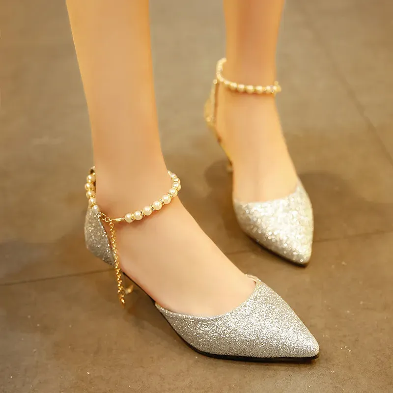 Point Toe Kitten Heels Pumps