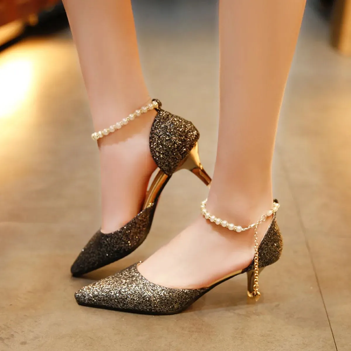 Point Toe Kitten Heels Pumps
