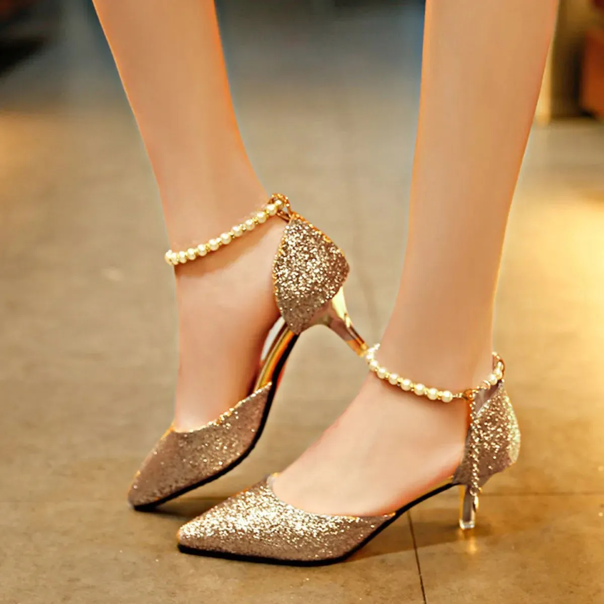 Point Toe Kitten Heels Pumps