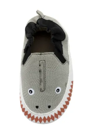 Robeez Dino Dan Soft Sole Grey Boys