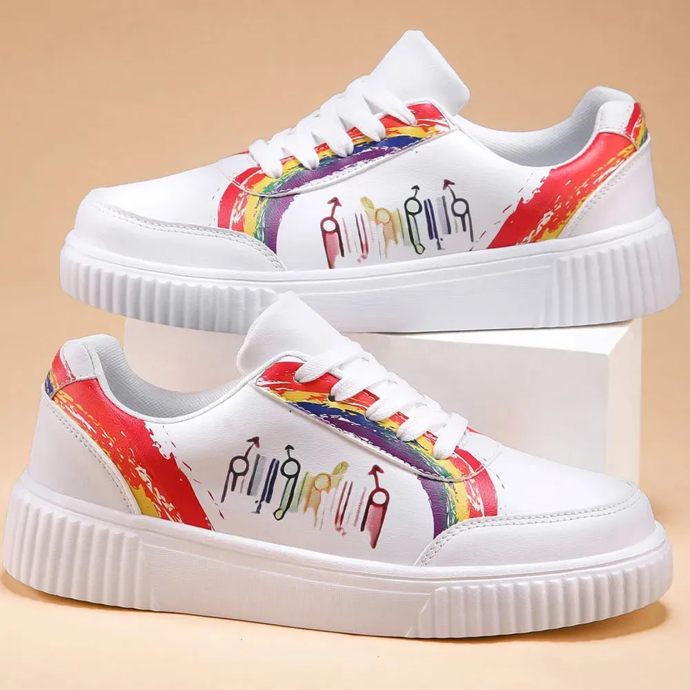 Round Toe Platform Sneakers