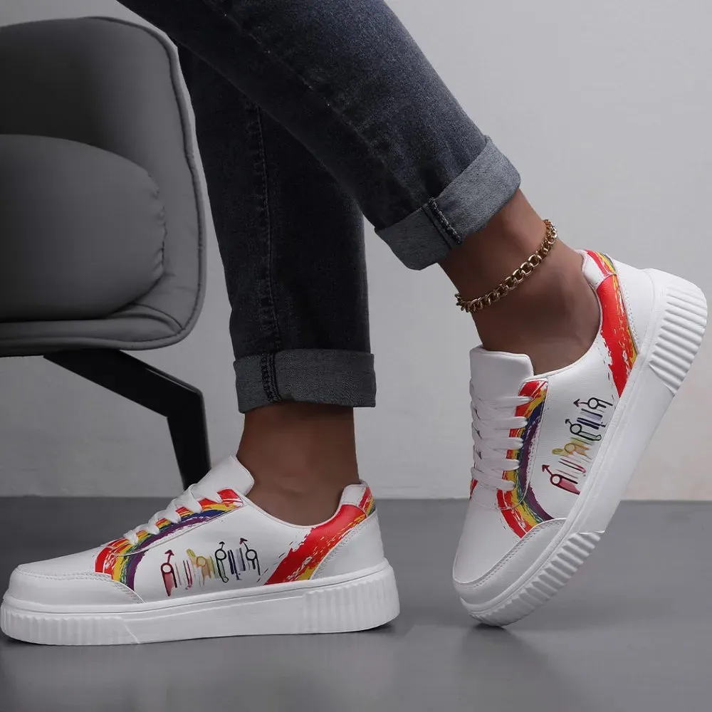 Round Toe Platform Sneakers