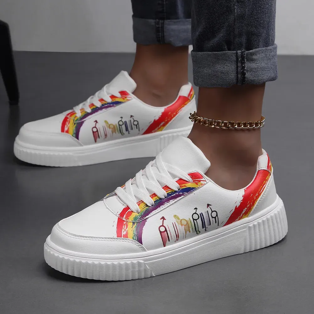 Round Toe Platform Sneakers