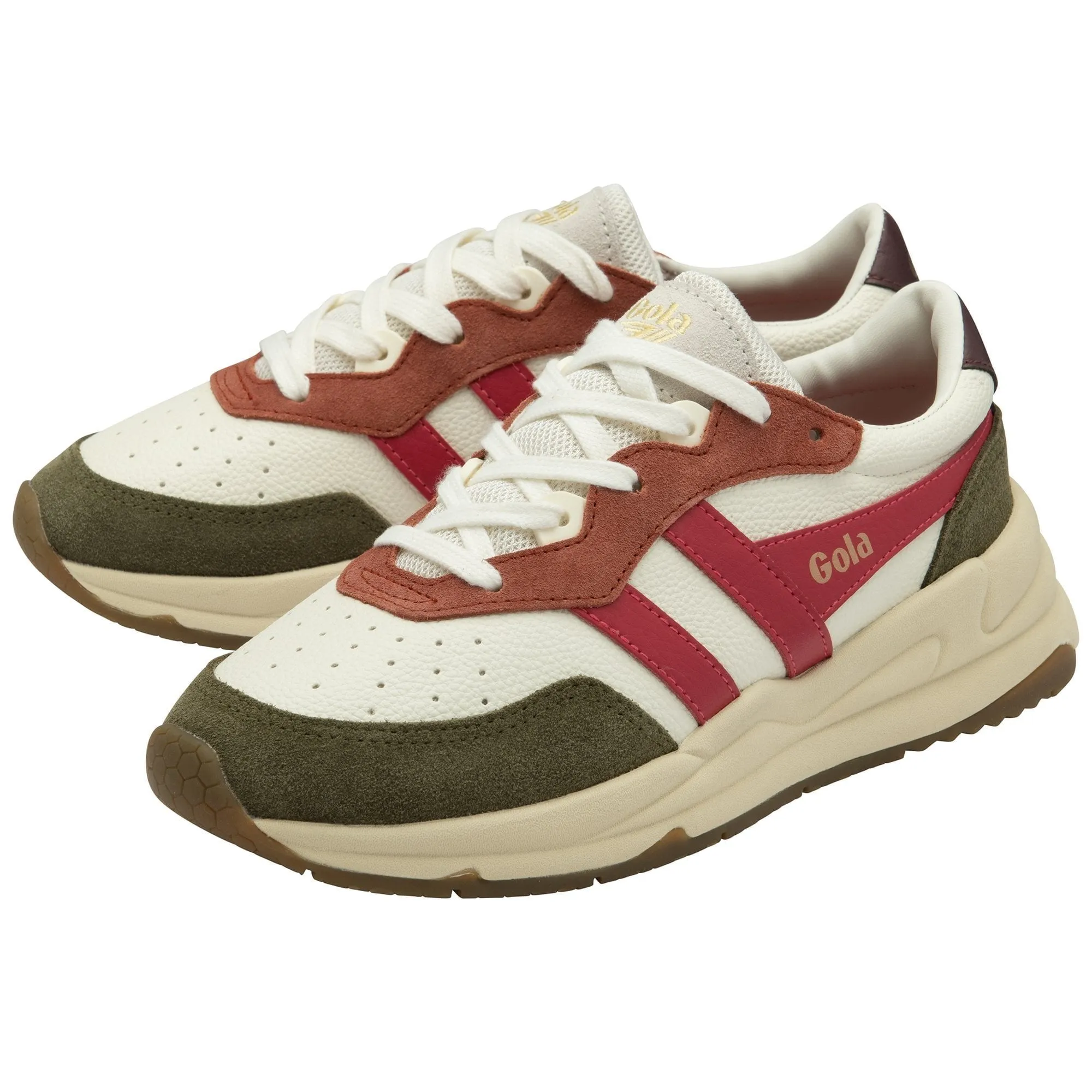 Saturn Sneaker (Off White/Khaki/Raspberry)