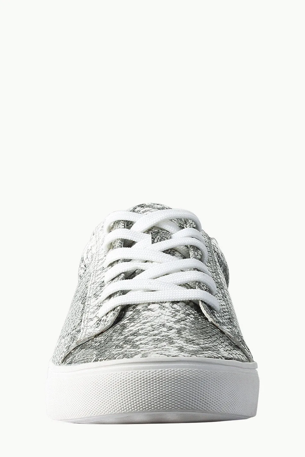 Snake Skin Faux Leather Plimsolls