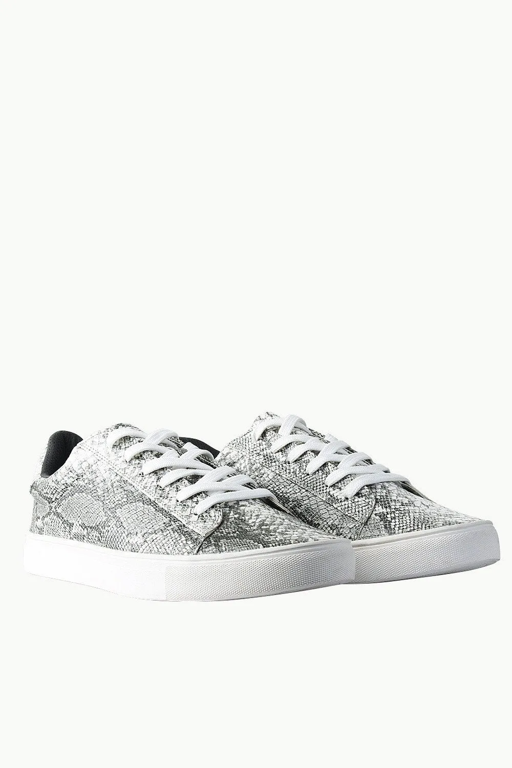 Snake Skin Faux Leather Plimsolls