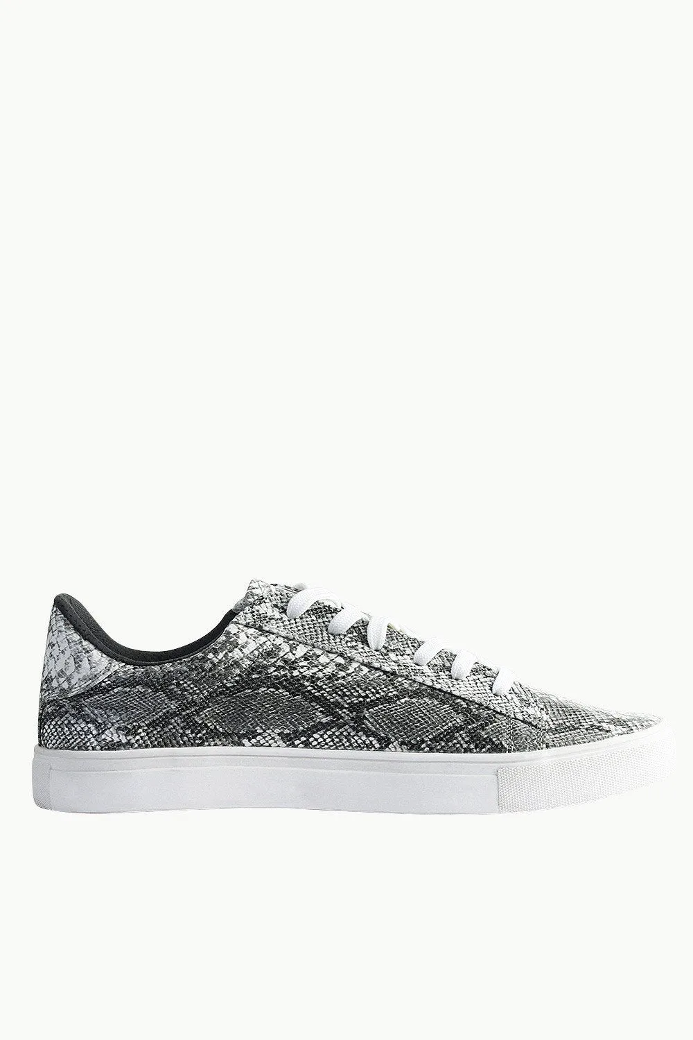 Snake Skin Faux Leather Plimsolls