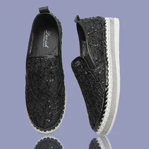 Sparkle Lacy Slip-On Shoes